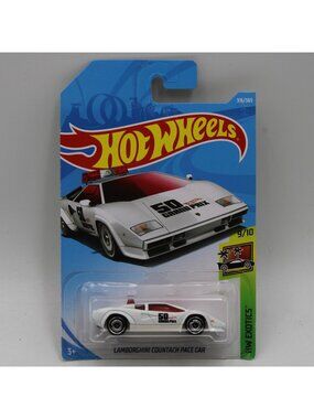 Hot Wheels Lamborghini Countach Pace Car White 2018 HW Exotics 9/10 316/365